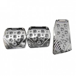 Pedaleira Univ. Acelerador Grande 3 Pç Cromada